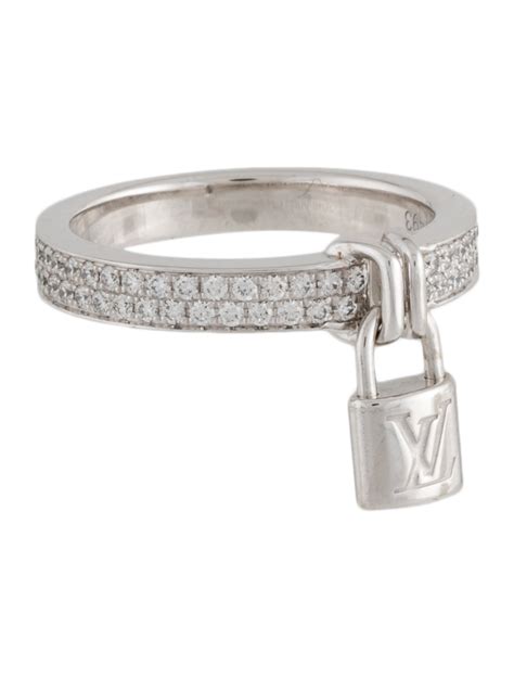 Lockit ring, white gold and diamonds 